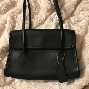 Vintage Coach Laurie Flap Bag Black